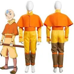 Avatar: The Last Airbender Avatar Aang Kids Children Halloween Cosplay Costume