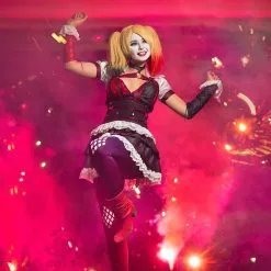 Batman: Arkham Knight Harley Quinn Dress Cosplay Costume 24 Batman: Arkham Knight Harley Quinn Dress Cosplay Costume -Cosplay Sales Store 10