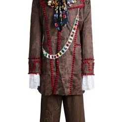 Alice In Wonderland Johnny Depp Mad Hatter Jacket Pants Tie 6 Pcs Cosplay Costume