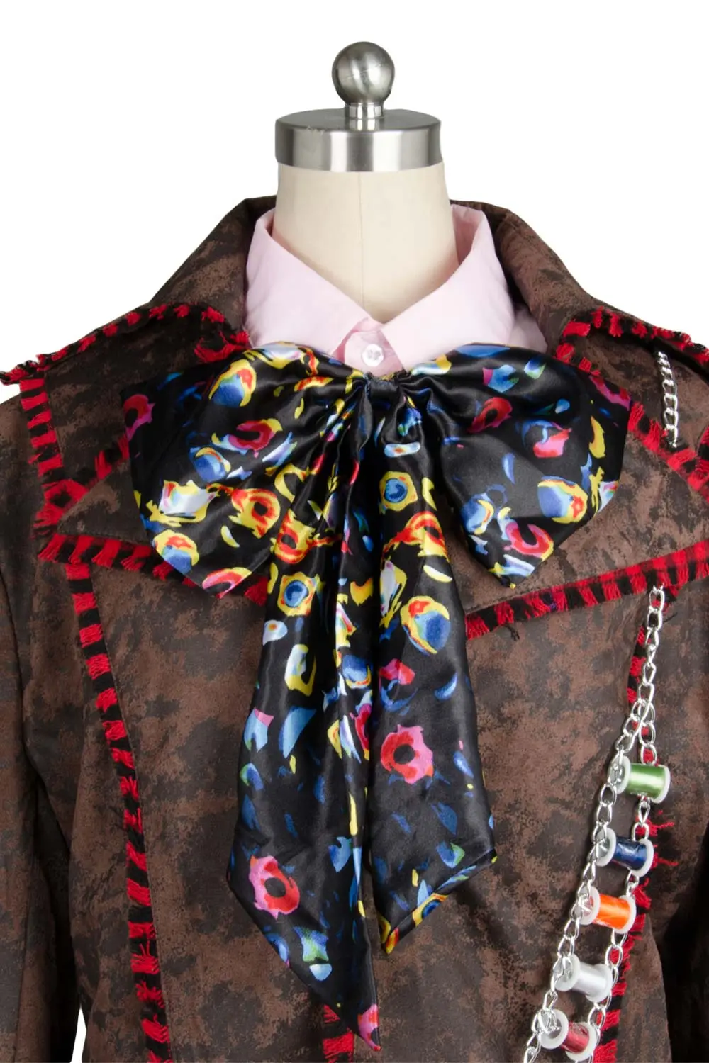 Alice In Wonderland Johnny Depp Mad Hatter Jacket Pants Tie 6 Pcs Cosplay Costume 4 Alice In Wonderland Johnny Depp Mad Hatter Jacket Pants Tie 6 Pcs Cosplay Costume - Image 4