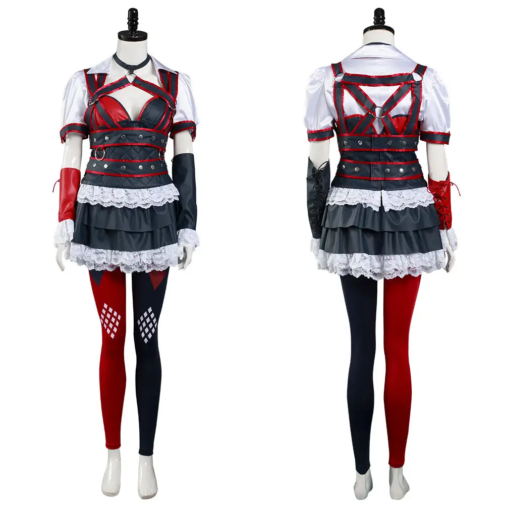 Batman: Arkham Knight Harley Quinn Dress Cosplay Costume 1 Batman: Arkham Knight Harley Quinn Dress Cosplay Costume