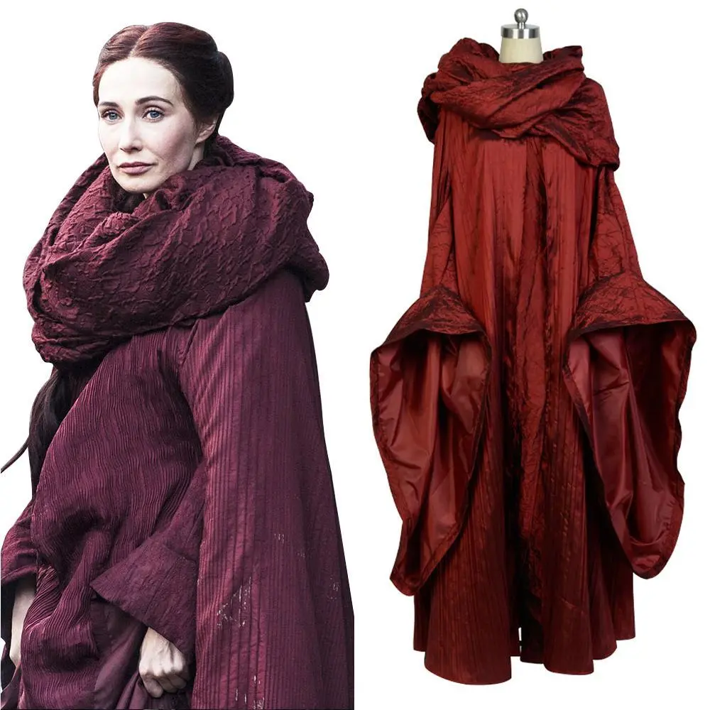 GoT Game Of Thrones Melisandre Red Woman Outfit Cosplay Costume 2 GoT Game Of Thrones Melisandre Red Woman Outfit Cosplay Costume - Image 2