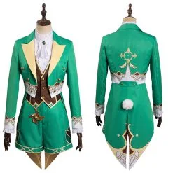 Genshin Impact Venti Alice In Wonderland Mr Bunny Cosplay Costume Halloween Outfits Carnival Suit