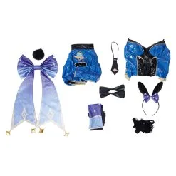 Genshin Impact Mona Bunny Girls Halloween Carnival Original Design Cosplay Costume-Cossky® -Cosplay Sales Store 11007180 9