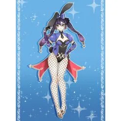 Genshin Impact Mona Bunny Girls Halloween Carnival Original Design Cosplay Costume-Cossky® -Cosplay Sales Store 11007180 1