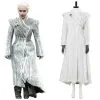 Game Of Thrones Daenerys Season 7 E6 Targaryen Outfit Dragonstone Snow Dress Cosplay Costume