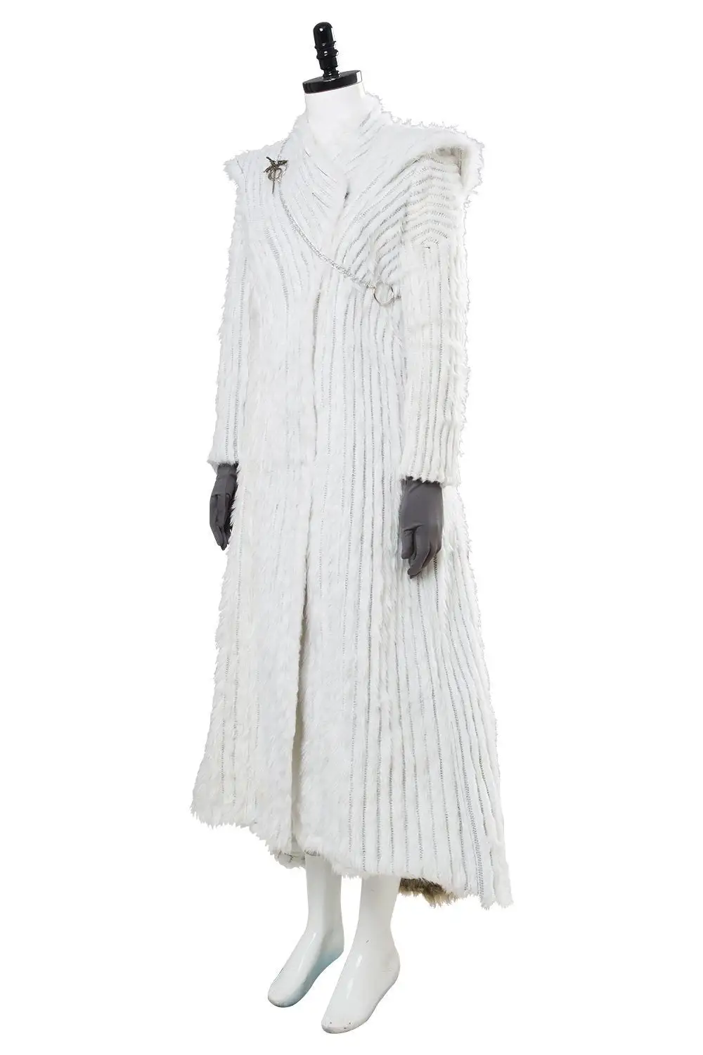 Game Of Thrones Daenerys Season 7 E6 Targaryen Outfit Dragonstone Snow Dress Cosplay Costume 4 Game Of Thrones Daenerys Season 7 E6 Targaryen Outfit Dragonstone Snow Dress Cosplay Costume - Image 4