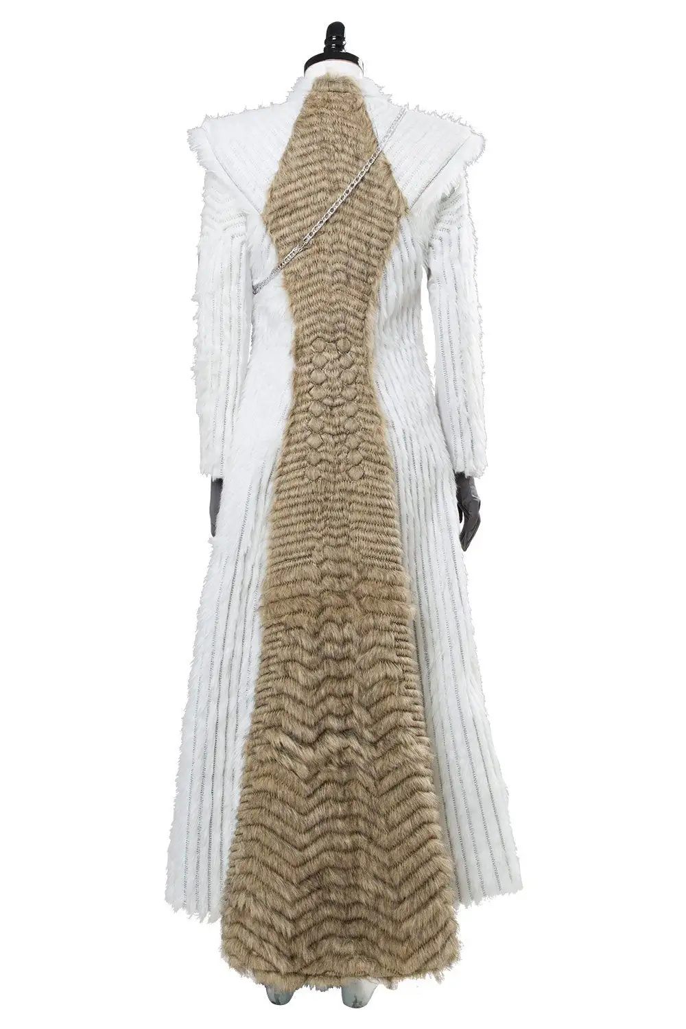 Game Of Thrones Daenerys Season 7 E6 Targaryen Outfit Dragonstone Snow Dress Cosplay Costume 5 Game Of Thrones Daenerys Season 7 E6 Targaryen Outfit Dragonstone Snow Dress Cosplay Costume - Image 5