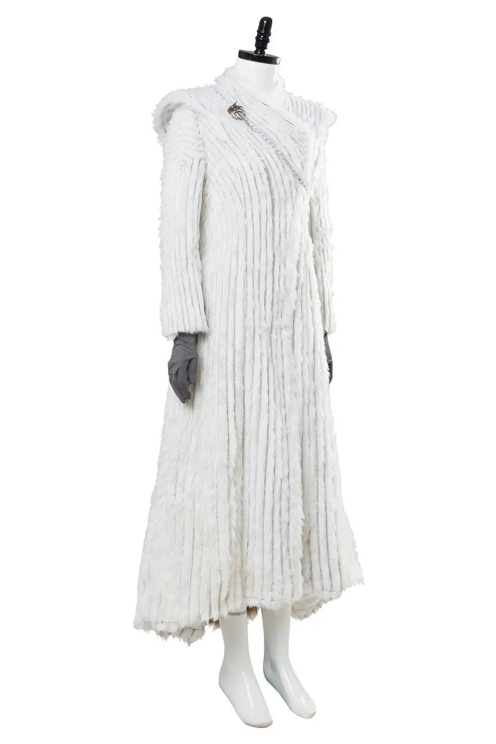 Game Of Thrones Daenerys Season 7 E6 Targaryen Outfit Dragonstone Snow Dress Cosplay Costume 6 Game Of Thrones Daenerys Season 7 E6 Targaryen Outfit Dragonstone Snow Dress Cosplay Costume - Image 6