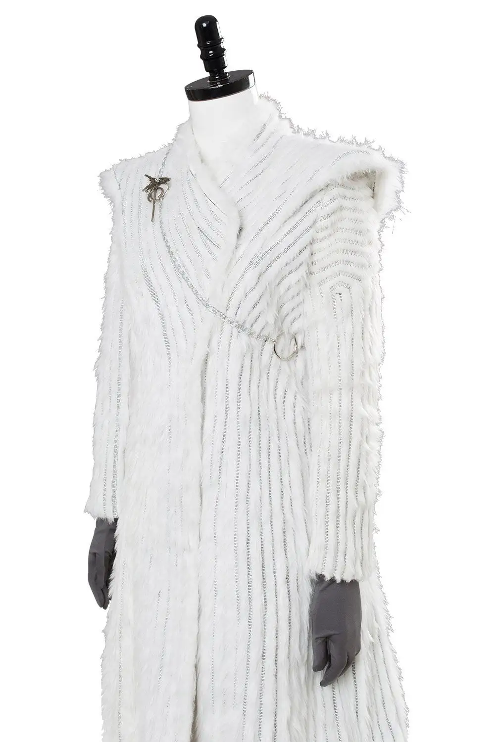 Game Of Thrones Daenerys Season 7 E6 Targaryen Outfit Dragonstone Snow Dress Cosplay Costume 9 Game Of Thrones Daenerys Season 7 E6 Targaryen Outfit Dragonstone Snow Dress Cosplay Costume - Image 9