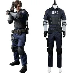 Video Game Resident Evil 2 Remake Re Leon Scott Kennedy Outfit Cosplay Costume