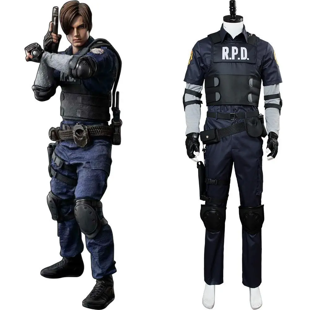 Video Game Resident Evil 2 Remake Re Leon Scott Kennedy Outfit Cosplay Costume 1 Video Game Resident Evil 2 Remake Re Leon Scott Kennedy Outfit Cosplay Costume