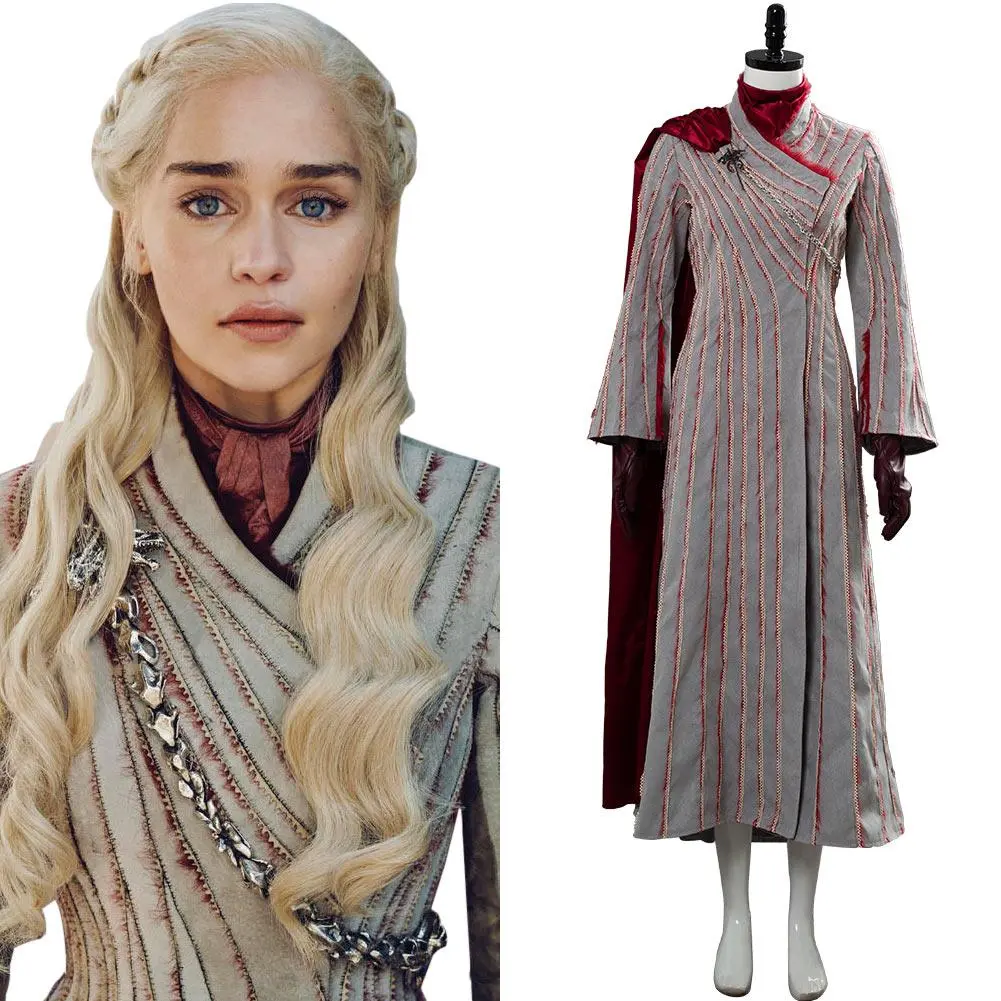 Game Of Thrones S8 Daenerys Targaryen Dany Spring Outfit Cosplay Costume 1 Game Of Thrones S8 Daenerys Targaryen Dany Spring Outfit Cosplay Costume