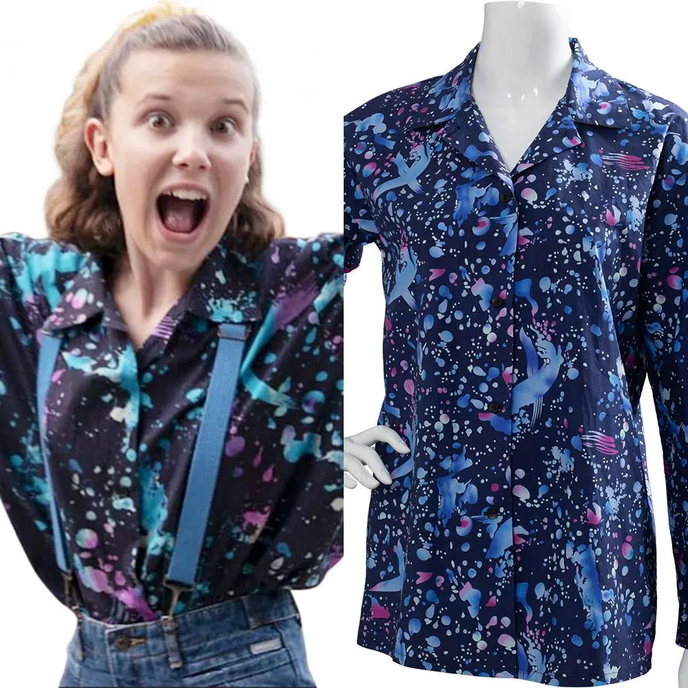 Stranger Things 3 Eleven T-shirt Cosplay Costume 1 Stranger Things 3 Eleven T-shirt Cosplay Costume