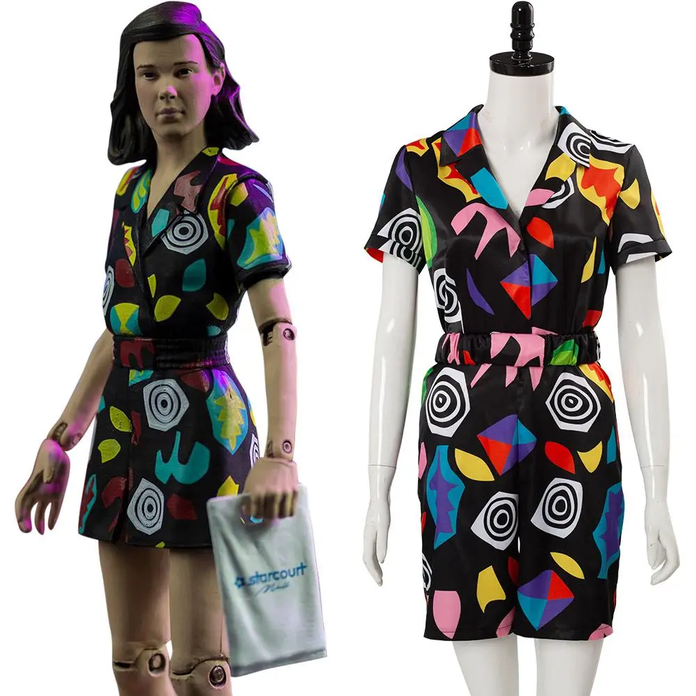 Stranger Things 3 Eleven Romper Cosplay Costume 2 Stranger Things 3 Eleven Romper Cosplay Costume - Image 2