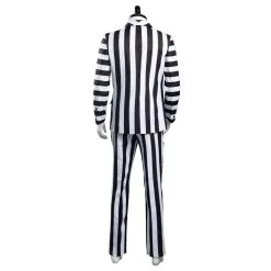 Beetlejuice Adam Men Black And White Striped Suit Jacket Shirt Pants Outfits Halloween Carnival Costume Cosplay Costume -Cosplay Sales Store 11007725 3