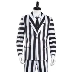 Beetlejuice Adam Men Black And White Striped Suit Jacket Shirt Pants Outfits Halloween Carnival Costume Cosplay Costume -Cosplay Sales Store 11007725 5