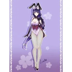 Genshin Impact Baal Bunny Girls Halloween Original Design Cosplay Costume - Cossky® -Cosplay Sales Store 11008200 1