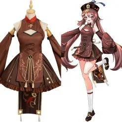 Genshin Impact Hu Tao Cosplay Costume Original Design Zombie‘s Style Dress Outfits Halloween Carnival Suit