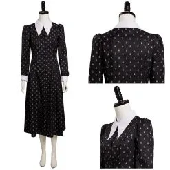 Adult Wednesday (2022) Wednesday Addams Black Dress Cosplay Costume Outfits -Cosplay Sales Store 11009514 costumebuy2009