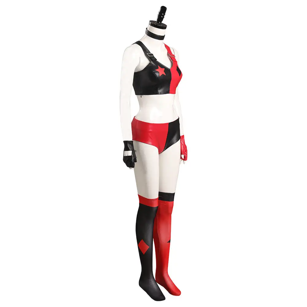 Harley Quinn Cosplay Costume Outfits Halloween Carnival Suit 5 Harley Quinn Cosplay Costume Outfits Halloween Carnival Suit - Image 5