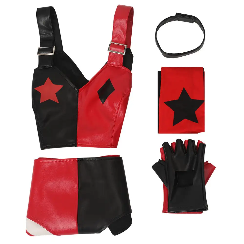 Harley Quinn Cosplay Costume Outfits Halloween Carnival Suit 8 Harley Quinn Cosplay Costume Outfits Halloween Carnival Suit - Image 8