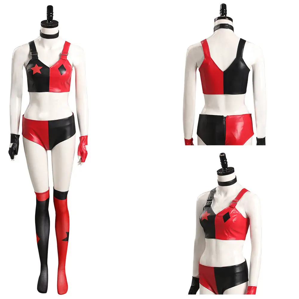 Harley Quinn Cosplay Costume Outfits Halloween Carnival Suit 2 Harley Quinn Cosplay Costume Outfits Halloween Carnival Suit - Image 2