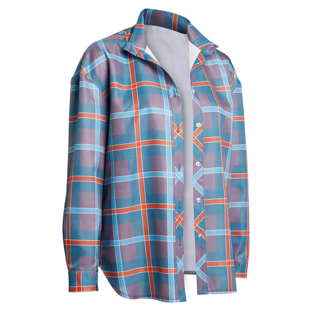 Stranger Things Season 4 Elevn Plaid Shirt Cosplay Costume Halloween Carnival Suit 3 Stranger Things Season 4 Elevn Plaid Shirt Cosplay Costume Halloween Carnival Suit - Image 3