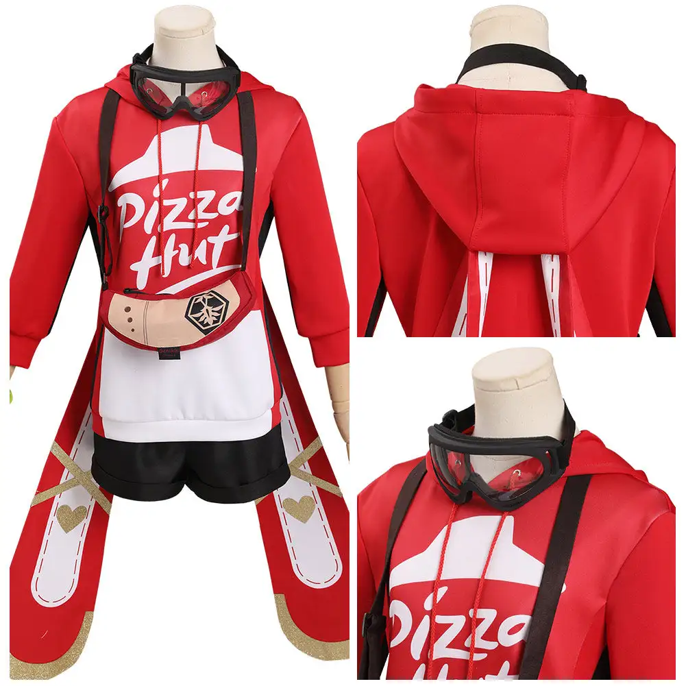 Genshin Impact X Pizzahut - Amber Cosplay Costume Accesssories Outfits Halloween Carnival Suit 2 Genshin Impact X Pizzahut - Amber Cosplay Costume Accesssories Outfits Halloween Carnival Suit - Image 2
