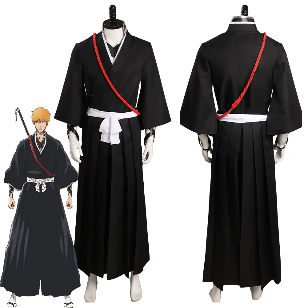 Kurosaki Ichigo Cosplay Costume Outfits Halloween Carnival Suit 2 Kurosaki Ichigo Cosplay Costume Outfits Halloween Carnival Suit - Image 2