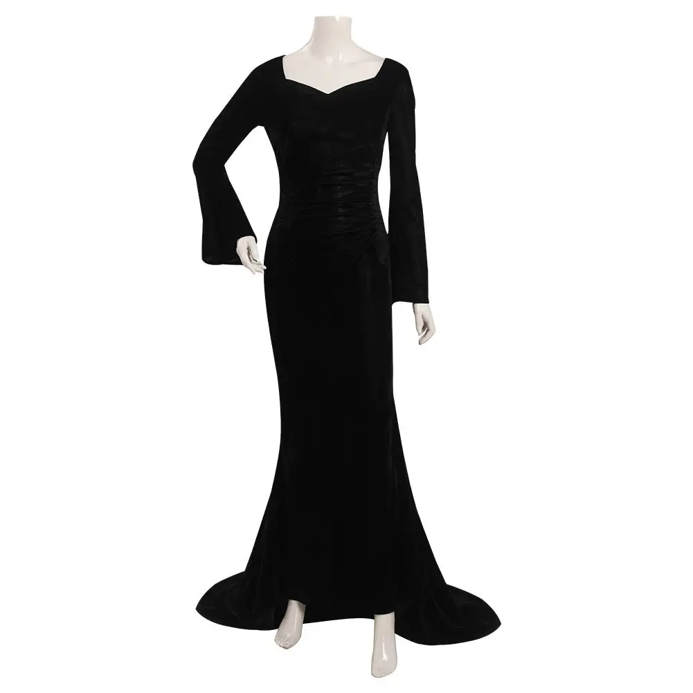 Wednesday (2022) - Morticia Addams Cosplay Costume Dress Outfits Halloween Carnival Suit 1 Wednesday (2022) - Morticia Addams Cosplay Costume Dress Outfits Halloween Carnival Suit