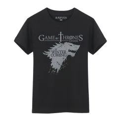 Game Of Thrones Winter Is Coming Stark Black T-Shirt Men Ver.