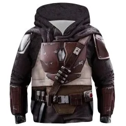 Kids Star Wars Hoodie The Mandalorian Cosplay Hooded Pullover Sweatshirt Cosplay Costume