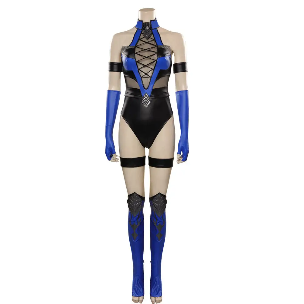 Mortal Kombat 4 Kitana Cosplay Costume Jumpsuit Outfits Halloween Carnival Suit 2 Mortal Kombat 4 Kitana Cosplay Costume Jumpsuit Outfits Halloween Carnival Suit - Image 2