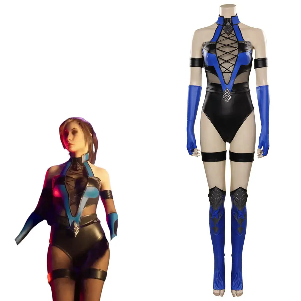 Mortal Kombat 4 Kitana Cosplay Costume Jumpsuit Outfits Halloween Carnival Suit 1 Mortal Kombat 4 Kitana Cosplay Costume Jumpsuit Outfits Halloween Carnival Suit
