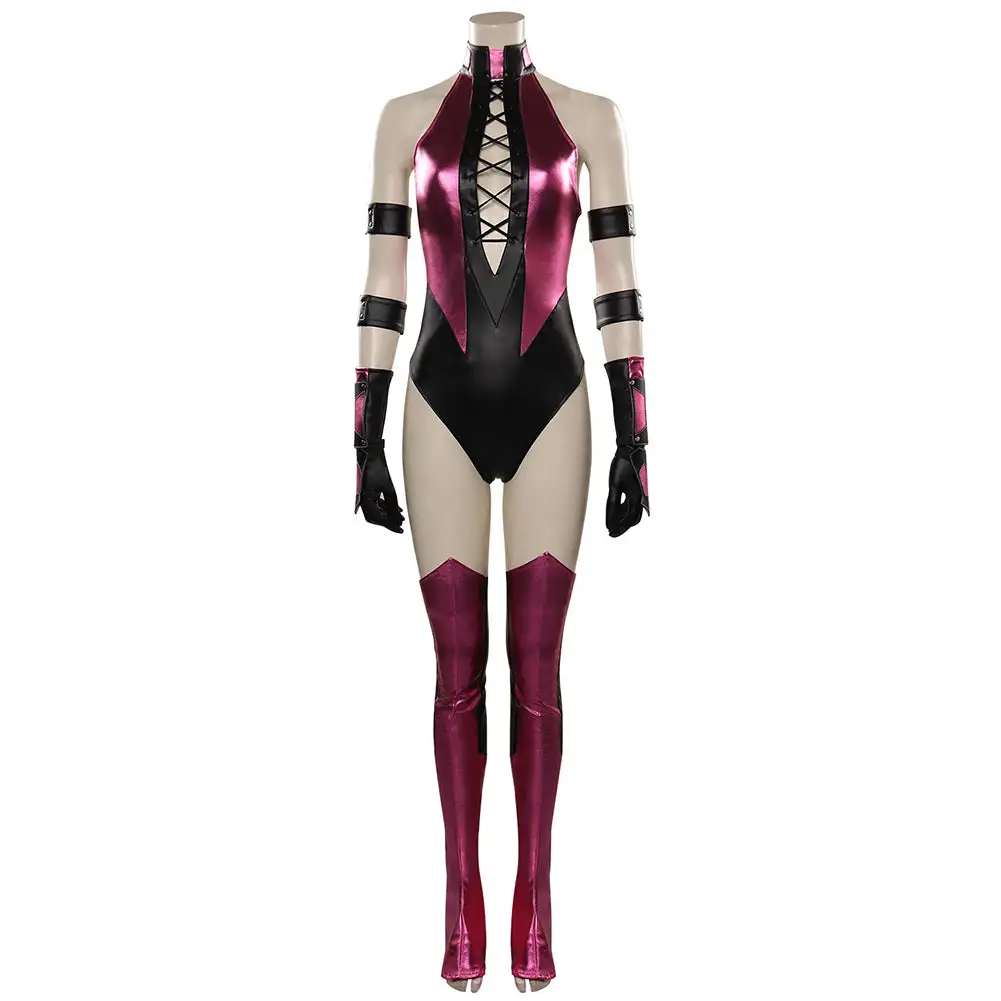 Mortal Kombat Mileena Cosplay Costume Jumpsuit Outfits Halloween Carnival Suit 2 Mortal Kombat Mileena Cosplay Costume Jumpsuit Outfits Halloween Carnival Suit - Image 2