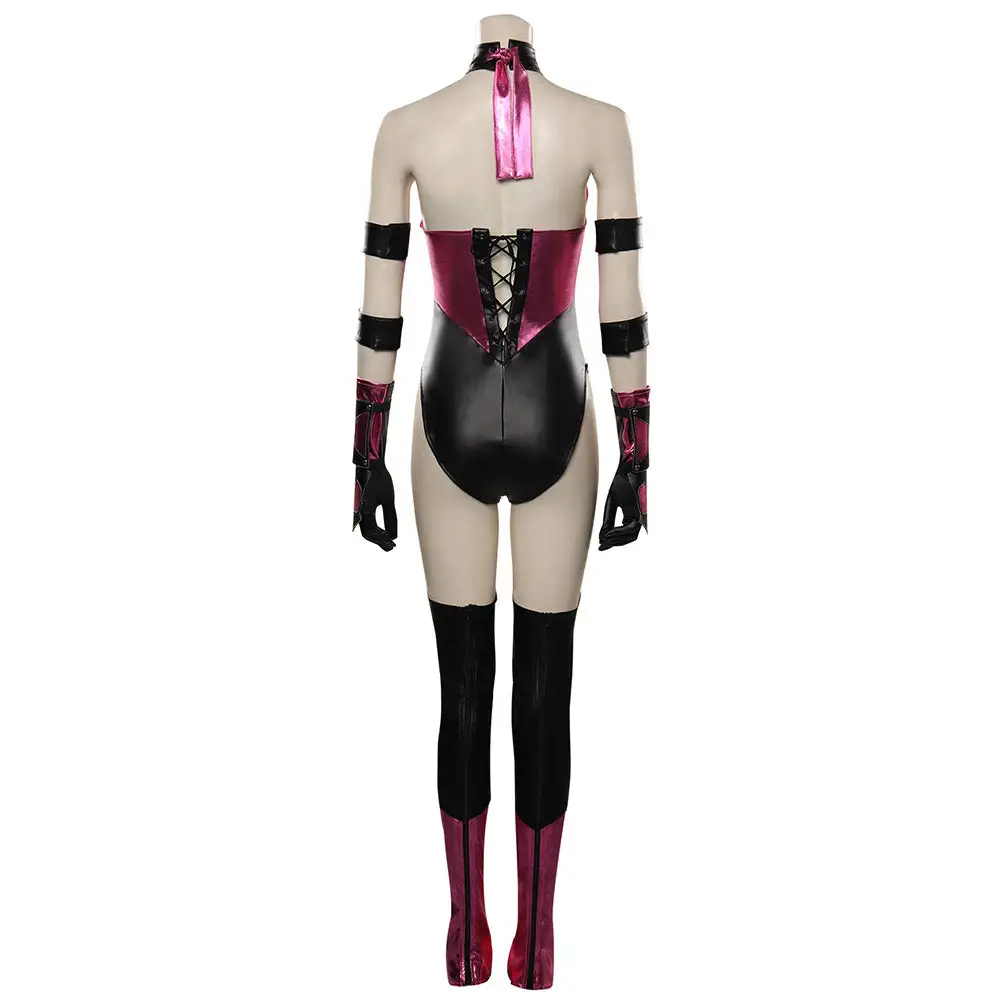 Mortal Kombat Mileena Cosplay Costume Jumpsuit Outfits Halloween Carnival Suit 4 Mortal Kombat Mileena Cosplay Costume Jumpsuit Outfits Halloween Carnival Suit - Image 4