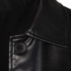 Wednesday (2022) Wednesday Addams Black Leather Coat Jacket Cosplay Costume Halloween Costume 15 Wednesday (2022) Wednesday Addams Black Leather Coat Jacket Cosplay Costume Halloween Costume -Cosplay Sales Store 15003629 5