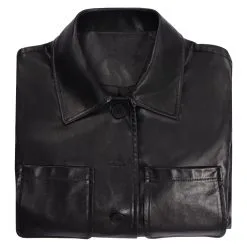 Wednesday (2022) Wednesday Addams Black Leather Coat Jacket Cosplay Costume Halloween Costume 17 Wednesday (2022) Wednesday Addams Black Leather Coat Jacket Cosplay Costume Halloween Costume -Cosplay Sales Store 15003629 7