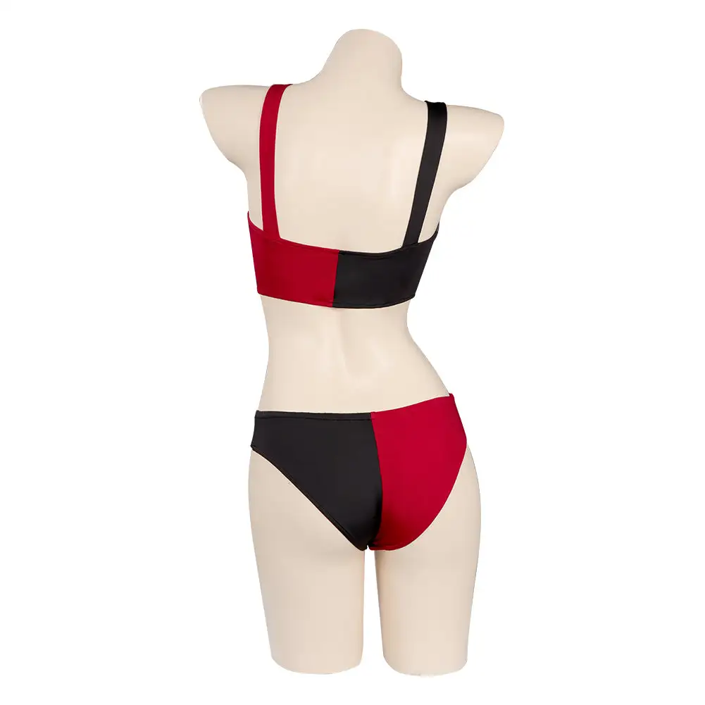 Harley Quinn/Harleen Quinzel Swimsuit Cosplay Costume Two-Piece Swimwear 4 Harley Quinn/Harleen Quinzel Swimsuit Cosplay Costume Two-Piece Swimwear - Image 4