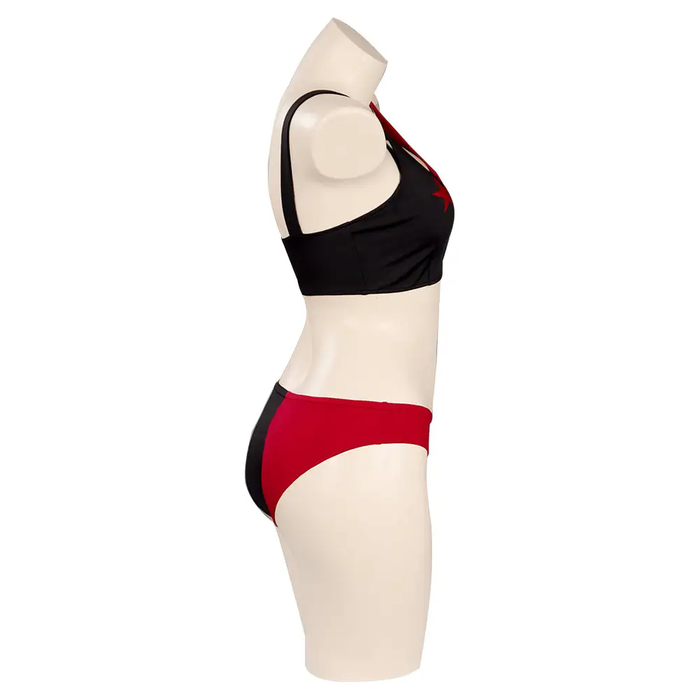Harley Quinn/Harleen Quinzel Swimsuit Cosplay Costume Two-Piece Swimwear 7 Harley Quinn/Harleen Quinzel Swimsuit Cosplay Costume Two-Piece Swimwear - Image 7