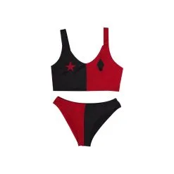 Harley Quinn/Harleen Quinzel Swimsuit Cosplay Costume Two-Piece Swimwear 15 Harley Quinn/Harleen Quinzel Swimsuit Cosplay Costume Two-Piece Swimwear -Cosplay Sales Store 15003997 7