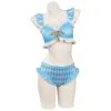 Alice In Wonderland Alice Swimsuit Cosplay Costume Two-Piece Bikini Swimwear Outfits