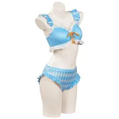 Alice In Wonderland Alice Swimsuit Cosplay Costume Two-Piece Bikini Swimwear Outfits -Cosplay Sales Store 15004022 4