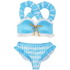 Alice In Wonderland Alice Swimsuit Cosplay Costume Two-Piece Bikini Swimwear Outfits -Cosplay Sales Store 15004022 7