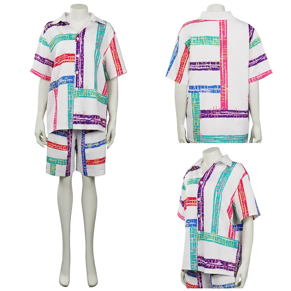 Stranger Things 4 (2022) Eleven Cosplay Costume Beach Shirt Shorts Set 2 Stranger Things 4 (2022) Eleven Cosplay Costume Beach Shirt Shorts Set - Image 2
