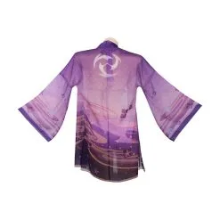 Genshin Impact Raiden Shogun Beelzebul Swimsuit Cosplay Costume Bikini Top Shorts Cloak Outfits -Cosplay Sales Store 15004082 3