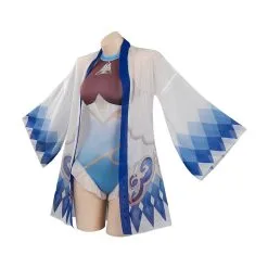 Genshin Impact Ganyu Swimsuit Cosplay Costume Jumpsuit Cloak Outfits -Cosplay Sales Store 15004083 2