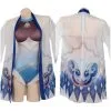 Genshin Impact Ganyu Swimsuit Cosplay Costume Jumpsuit Cloak Outfits