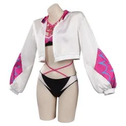 Spider-Man: Across The Spider-Verse Gwen Stacy Cosplay CostumeTop Shorts Cloak Swimsuit Outfits Halloween Carnival Suit -Cosplay Sales Store 15004144 2